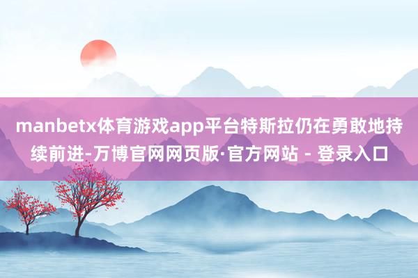 manbetx体育游戏app平台特斯拉仍在勇敢地持续前进-万